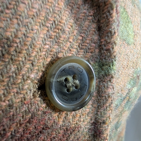 Etro Gobelins Tailored Jacket Blazer Wool Silk Blend Elbow Patch Folklore Size44 - Picture 3 of 8